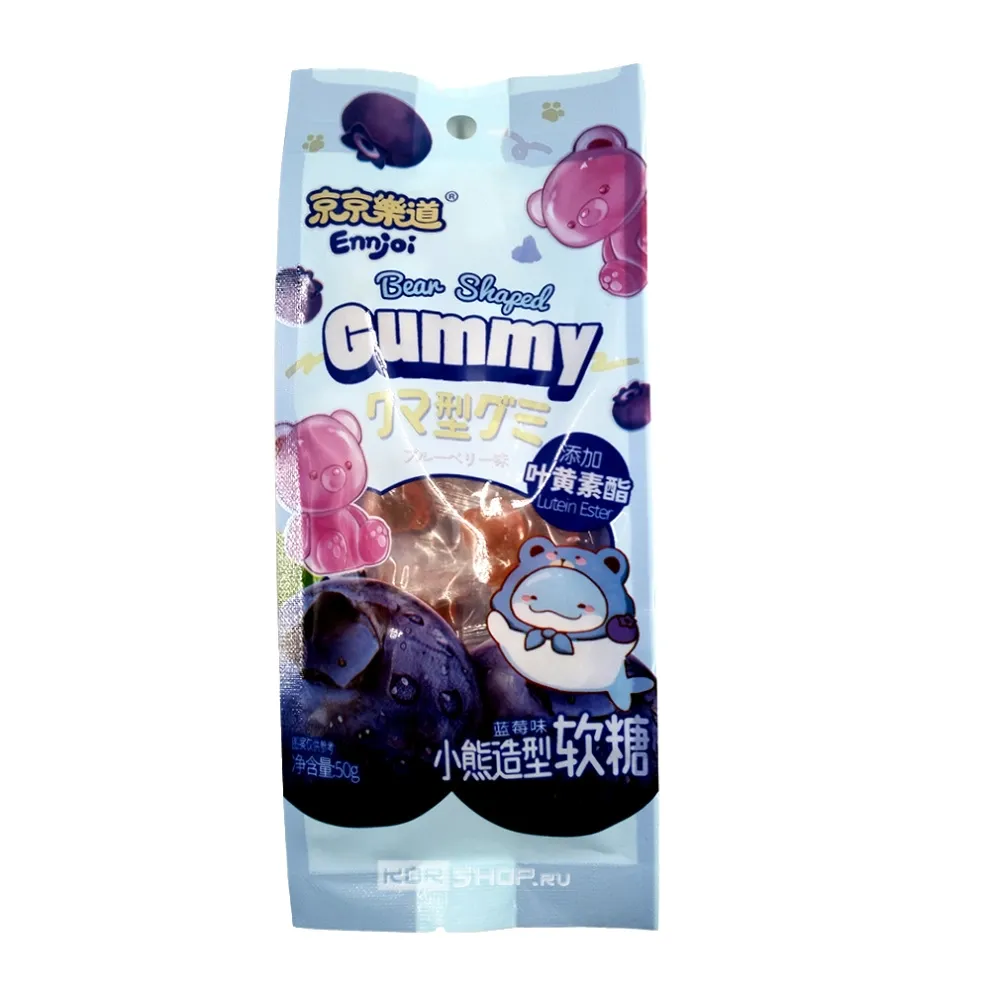 JJLD CARAMELO SABOR CIRUELA: GUMMY OSO CIRUELA 50G