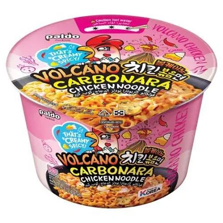 PLD FIDEOS INSTANTÁNEOS FRITOS EN VASO SABOR A CARBONARA DE POLLO PICANTE 105G
